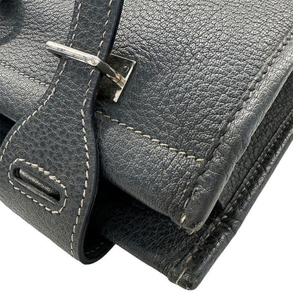 Hermes Bag Cabas GM Women's Brand Tote Bag Buffalo Graphite Large Capacity