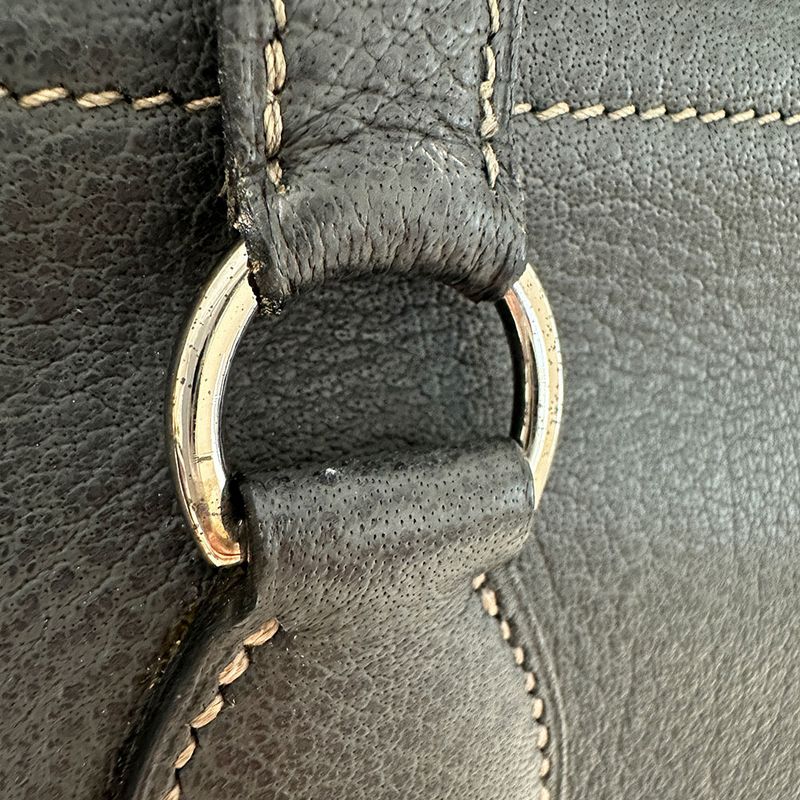 Hermes Bag Cabas GM Women's Brand Tote Bag Buffalo Graphite Large Capacity