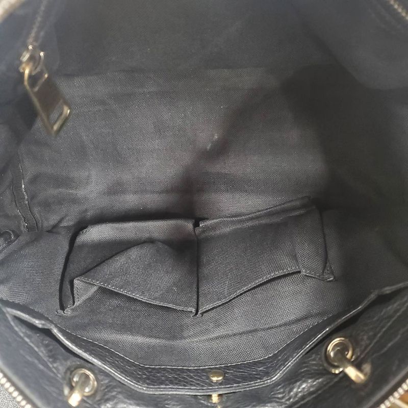 Gucci Bag Women's Men's Brand Bamboo Handbag Shoulder Bag 2way Leather Black