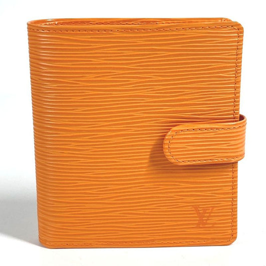 Louis Vuitton Bifold Wallet Portobier Compact M6355h Epi Leather Mandarin Orange