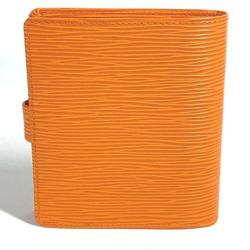 Louis Vuitton Bifold Wallet Portobier Compact M6355h Epi Leather Mandarin Orange