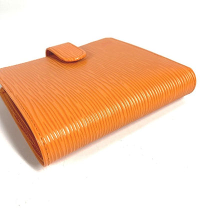 Louis Vuitton Bifold Wallet Portobier Compact M6355h Epi Leather Mandarin Orange