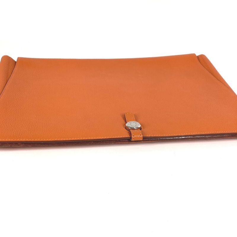 Hermes Clutch Bag Dogon Meeting Dogon Meeting Taurillon Clemence Orange