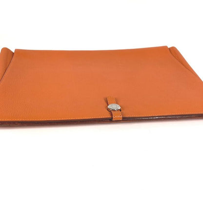 Hermes Clutch Bag Dogon Meeting Dogon Meeting Taurillon Clemence Orange
