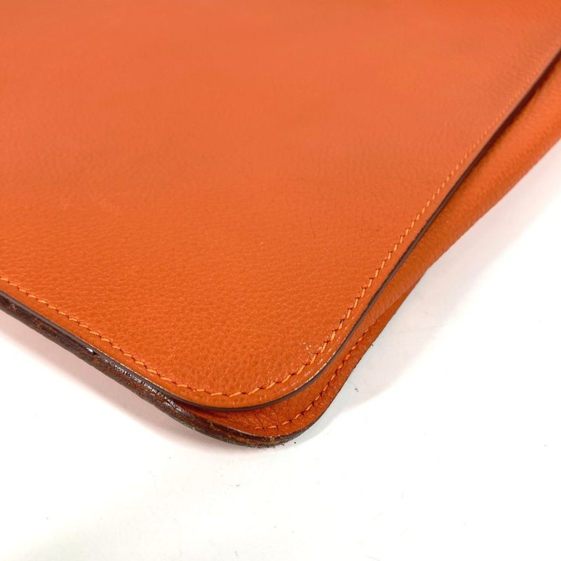 Hermes Clutch Bag Dogon Meeting Dogon Meeting Taurillon Clemence Orange