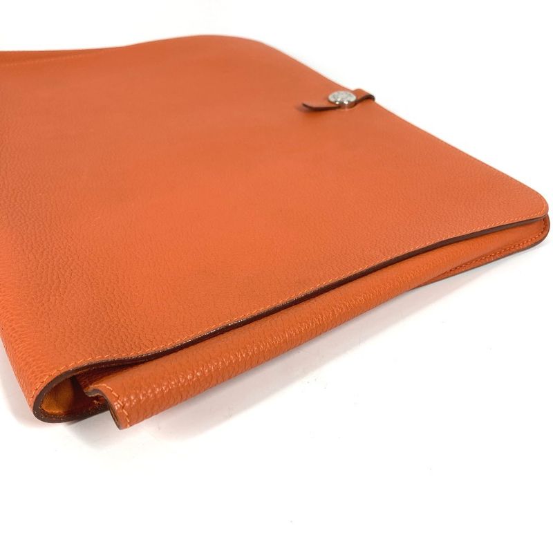 Hermes Clutch Bag Dogon Meeting Dogon Meeting Taurillon Clemence Orange