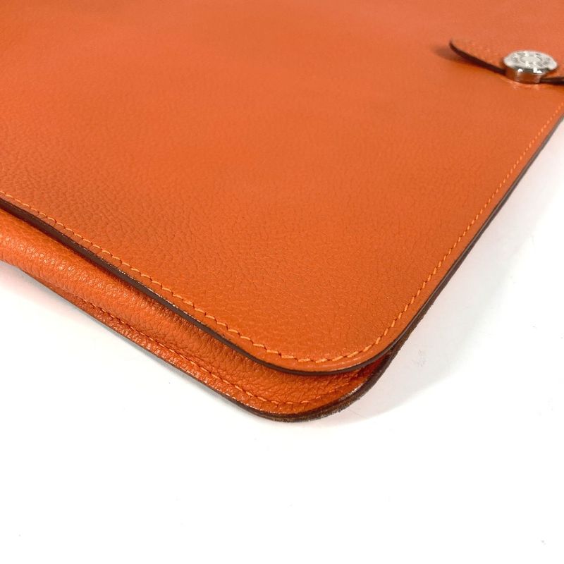 Hermes Clutch Bag Dogon Meeting Dogon Meeting Taurillon Clemence Orange