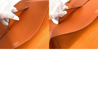 Hermes Clutch Bag Dogon Meeting Dogon Meeting Taurillon Clemence Orange