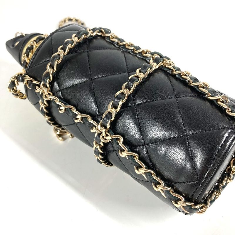 Chanel Shoulder Bag CC Coco Mark Logo Chain With Case As1324 Leather Black