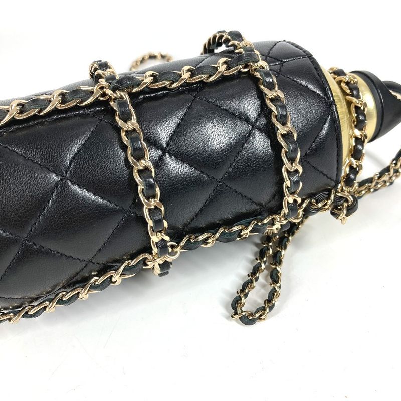 Chanel Shoulder Bag CC Coco Mark Logo Chain With Case As1324 Leather Black
