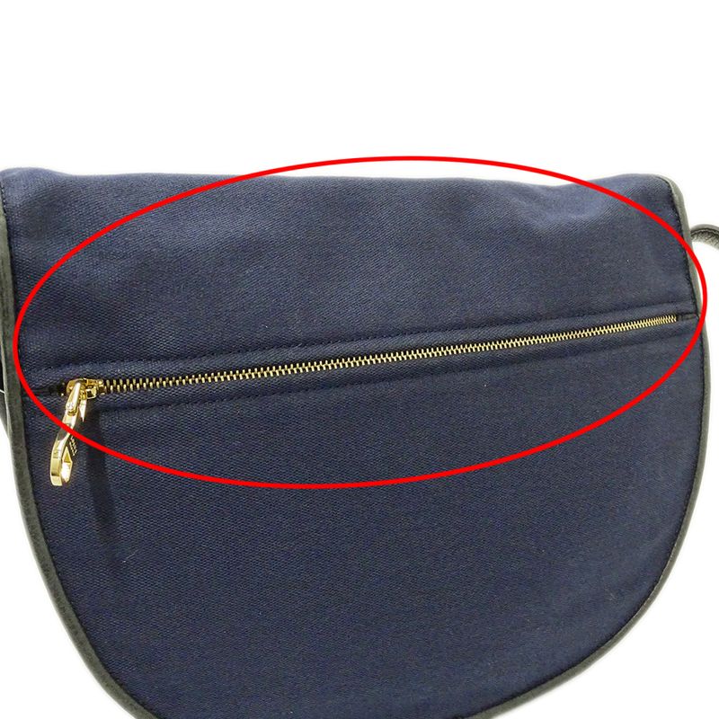 Loewe Bag Women's Brand Shoulder Bag Canvas Navy Logo Crossbody Stylish