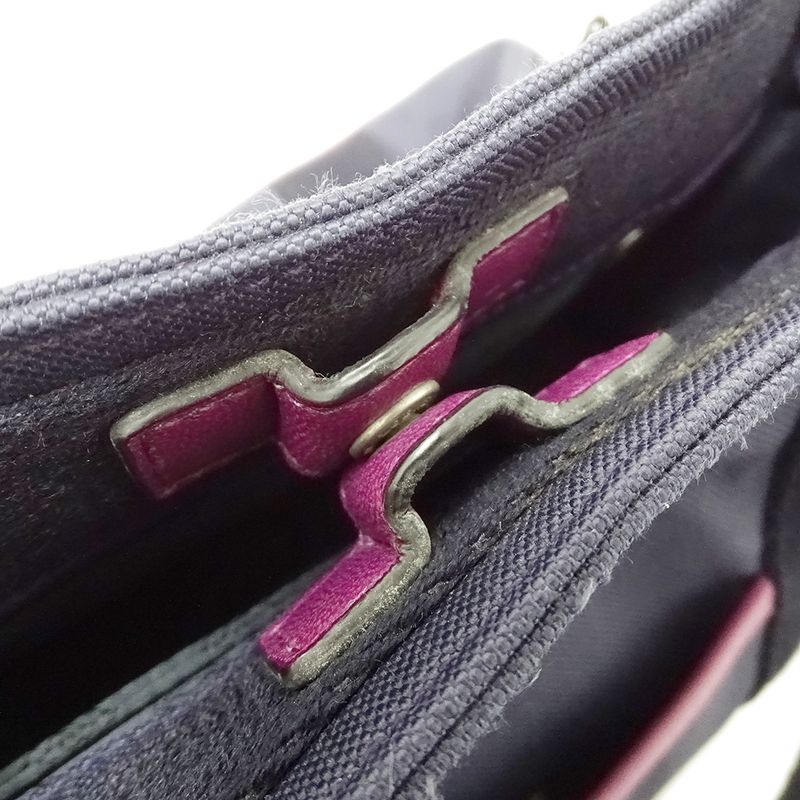 Loewe Bag Women's Brand Handbag Shoulder Bag 2way Canvas Navy Tassel Fringe