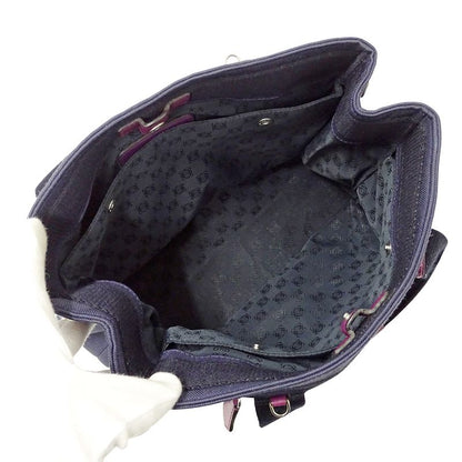 Loewe Bag Women's Brand Handbag Shoulder Bag 2way Canvas Navy Tassel Fringe
