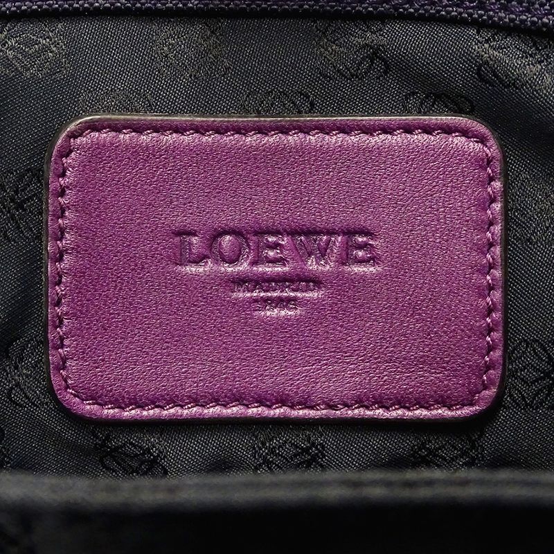 Loewe Bag Women's Brand Handbag Shoulder Bag 2way Canvas Navy Tassel Fringe