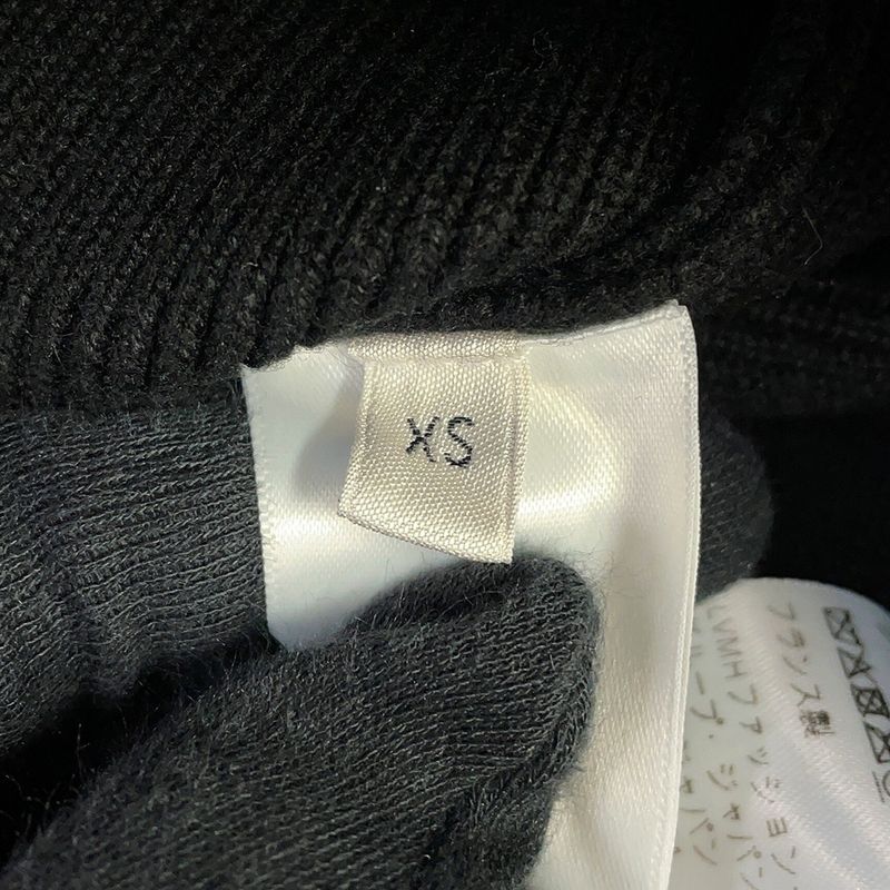 Celine Knit Triomphe Bottom Neck Sweater XS Black Off-white
