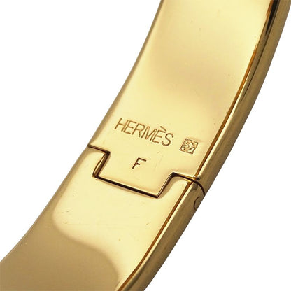 Hermes Bracelet Ladies  Click H PM Bangle Orange Gold Stylish Cool