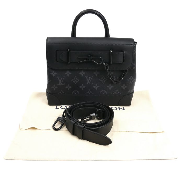 Louis Vuitton Steamer PM 2-Way Shoulder Bag Monogram Eclipse Black IC