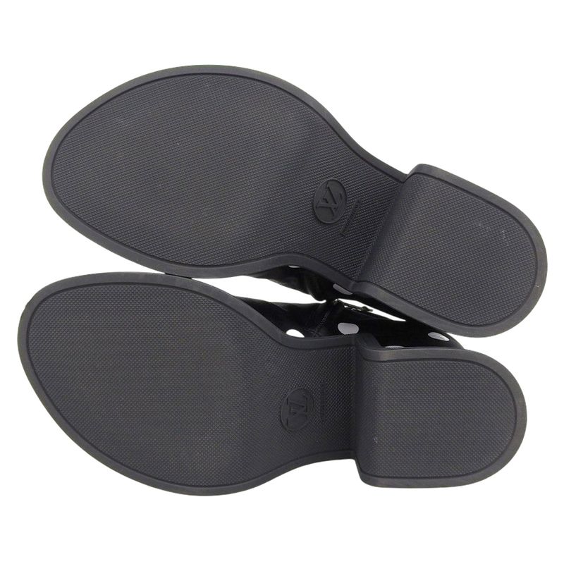 Louis Vuitton Similar Moonlight Dot Pattern Open Toe Boots Shoes Ladies Black 38