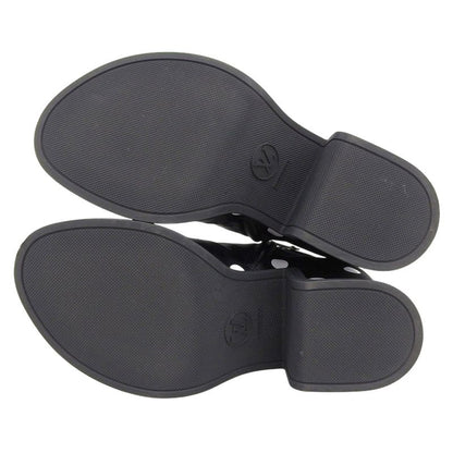 Louis Vuitton Similar Moonlight Dot Pattern Open Toe Boots Shoes Ladies Black 38