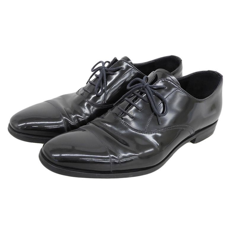 Prada Patent Leather Straight Tip Shoes Men's Black 7 2ec031 7