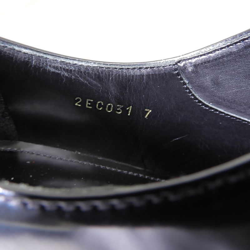 Prada Patent Leather Straight Tip Shoes Men's Black 7 2ec031 7