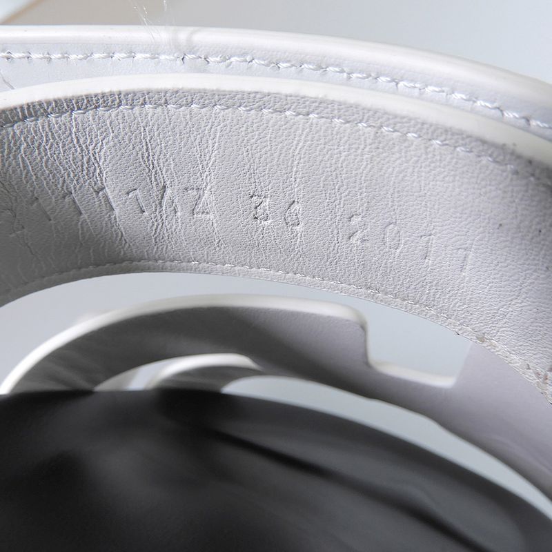 Hermes Chypre Flat Leather H Sandals Shoes Women's White 36