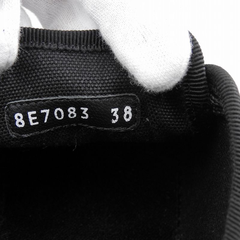 Similar To Fendi Zucca Pattern Clear Sole Low Cut Sneakers Shoes Ladies Black