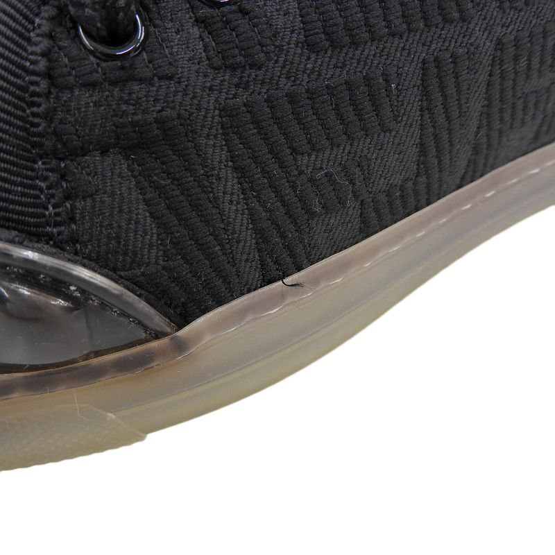 Similar To Fendi Zucca Pattern Clear Sole Low Cut Sneakers Shoes Ladies Black