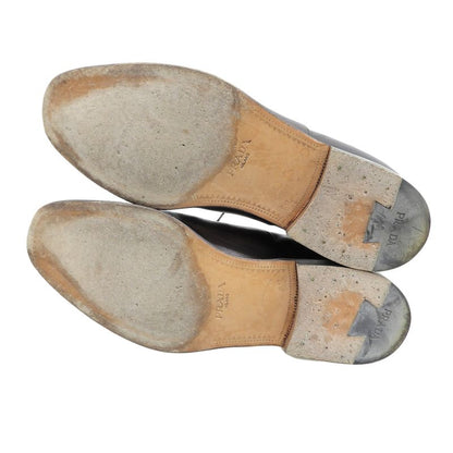 Prada Cap Toe Inner Feather 5 Eyelet Shoes Men's Leather Brown 6 1 2 2eb129 6.5