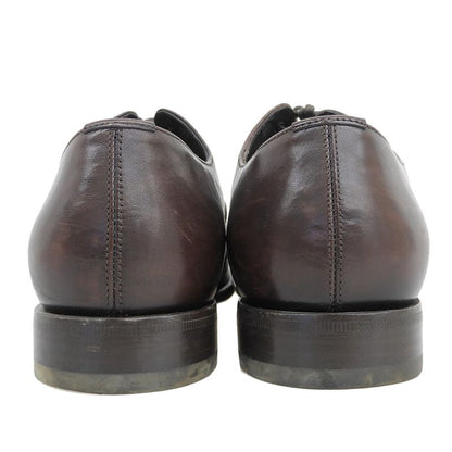 Prada Cap Toe Inner Feather 5 Eyelet Shoes Men's Leather Brown 6 1 2 2eb129 6.5