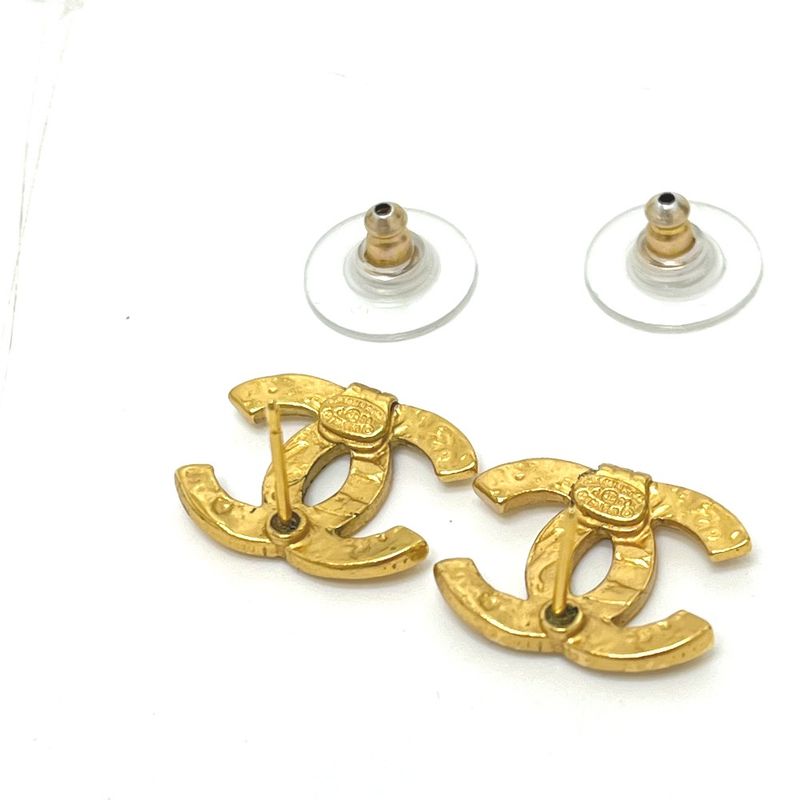 Chanel Earrings Coco Mark A21124 Metal Gold