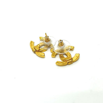 Chanel Earrings Coco Mark A21124 Metal Gold