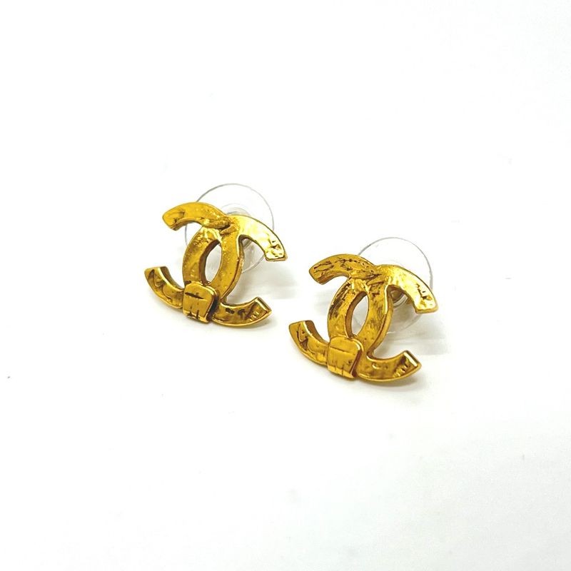 Chanel Earrings Coco Mark A21124 Metal Gold
