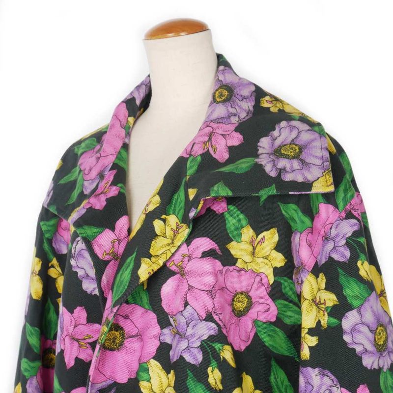 Balenciaga 19aw Floral Print Gown Coat Floral Pattern 36 Multicolor