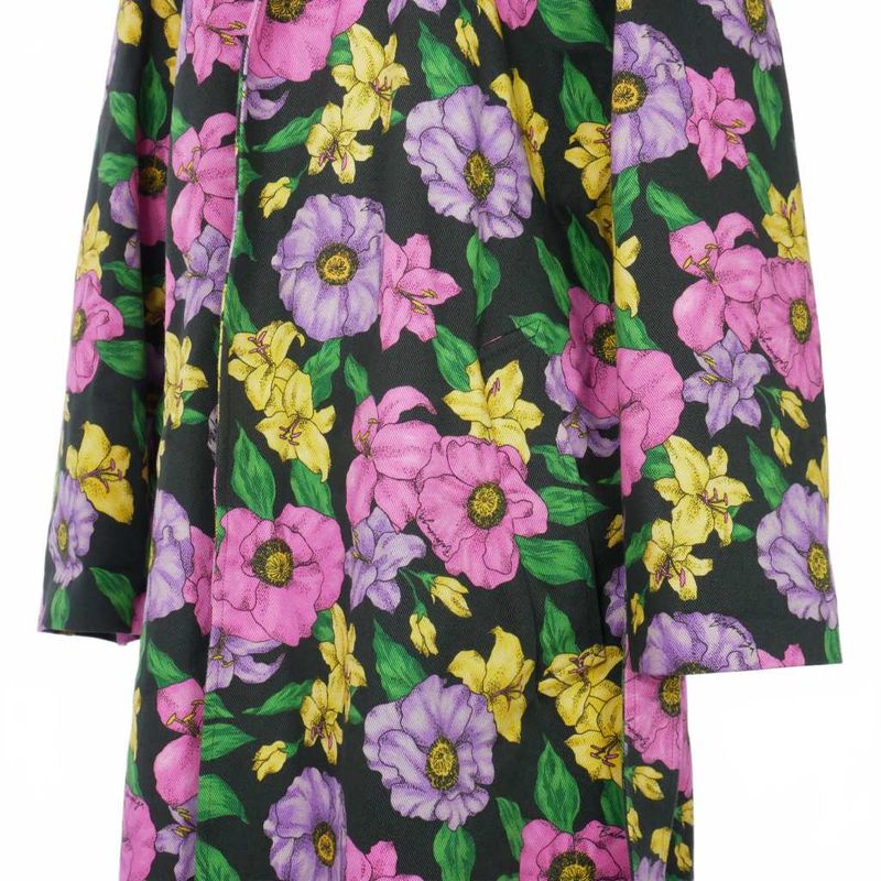 Balenciaga 19aw Floral Print Gown Coat Floral Pattern 36 Multicolor