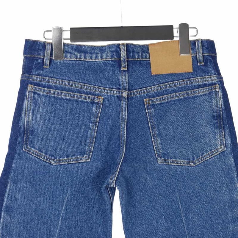 Balenciaga Rockabilly Washed Cropped Denim Pants 34 Indigo Blue 446445