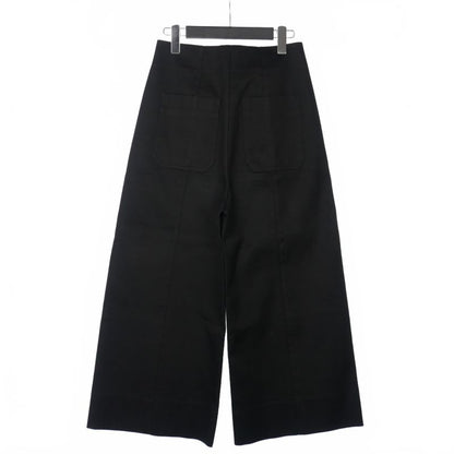 Balenciaga Front Zip Pocket Wide Pants Beltless 36 Black