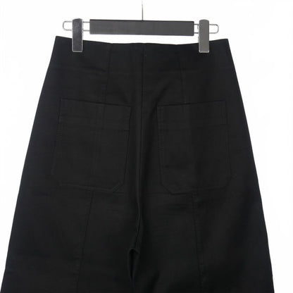 Balenciaga Front Zip Pocket Wide Pants Beltless 36 Black