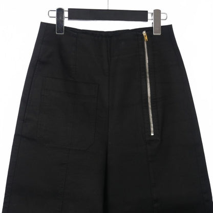 Balenciaga Front Zip Pocket Wide Pants Beltless 36 Black