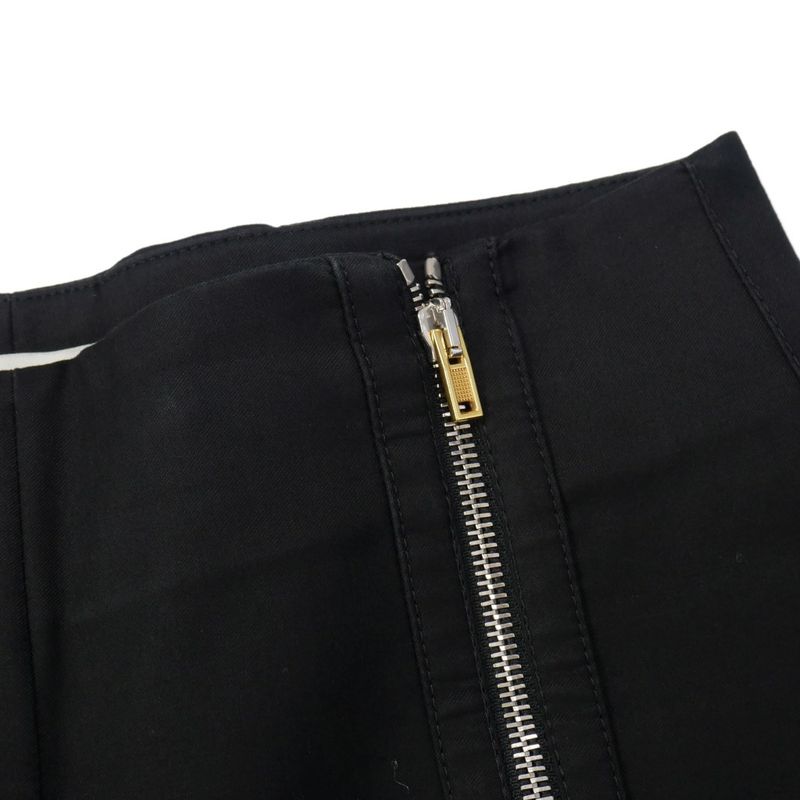 Balenciaga Front Zip Pocket Wide Pants Beltless 36 Black