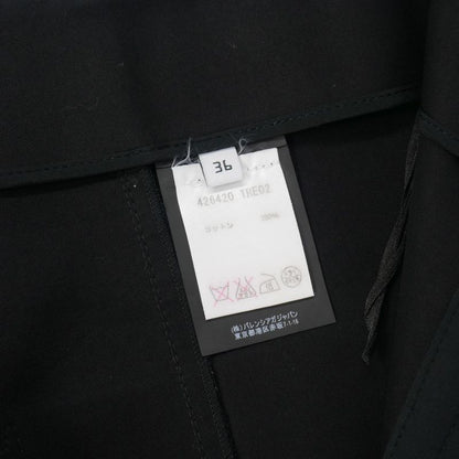 Balenciaga Front Zip Pocket Wide Pants Beltless 36 Black