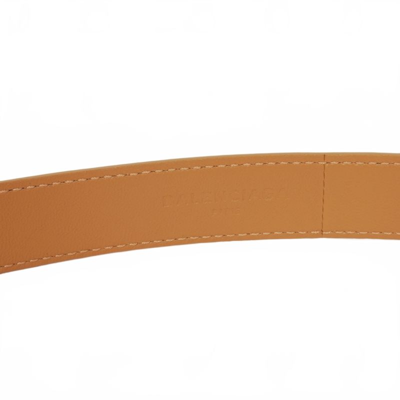 Balenciaga Driver Leather Belt 80 Brown