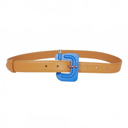 Balenciaga Driver Leather Belt 80 Brown