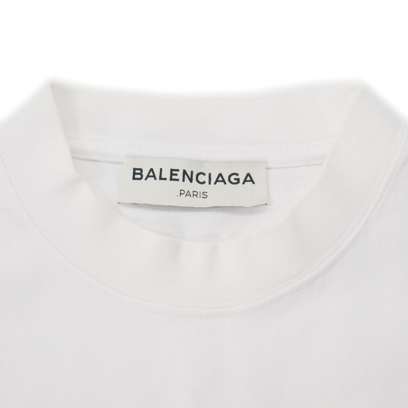Balenciaga Hem Logo Embroidery Sleeveless Cut and Sewn T-Shirt S White