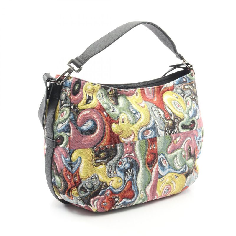 Dior Shoulder Bag Christian Dior X Kenny Scharf Saddle Multi Canvas Leather