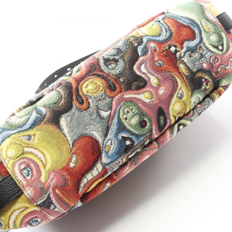 Dior Shoulder Bag Christian Dior X Kenny Scharf Saddle Multi Canvas Leather