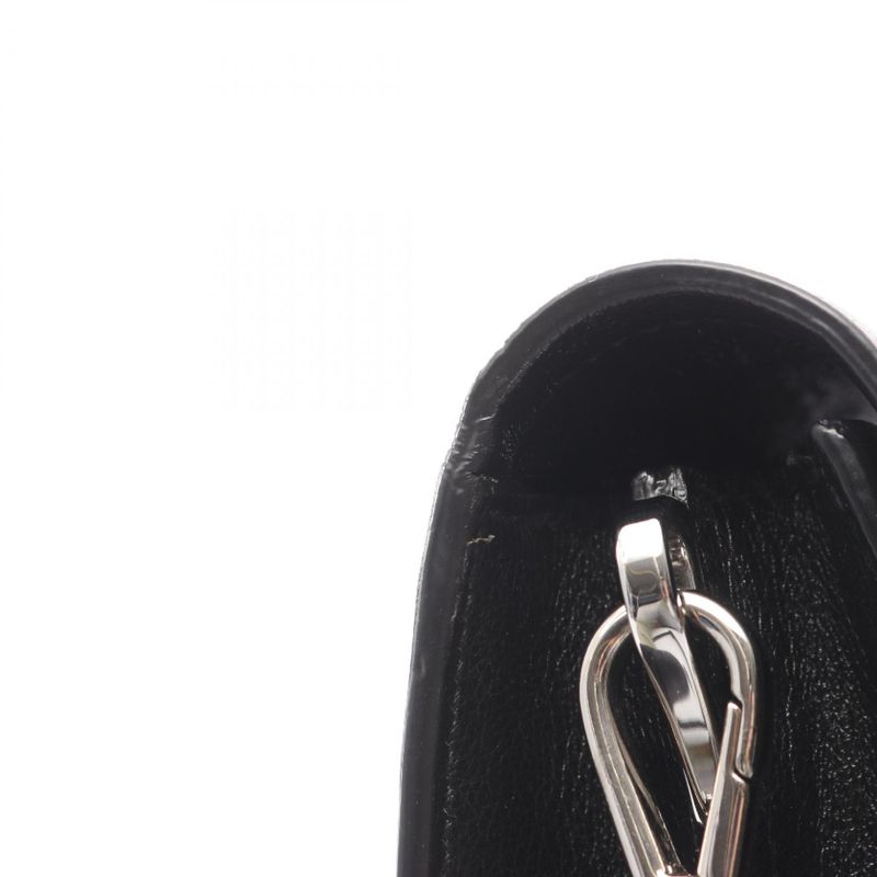 Prada Shoulder Bag Glace'calf 1 Bd296 Black Leather Triangle Logo