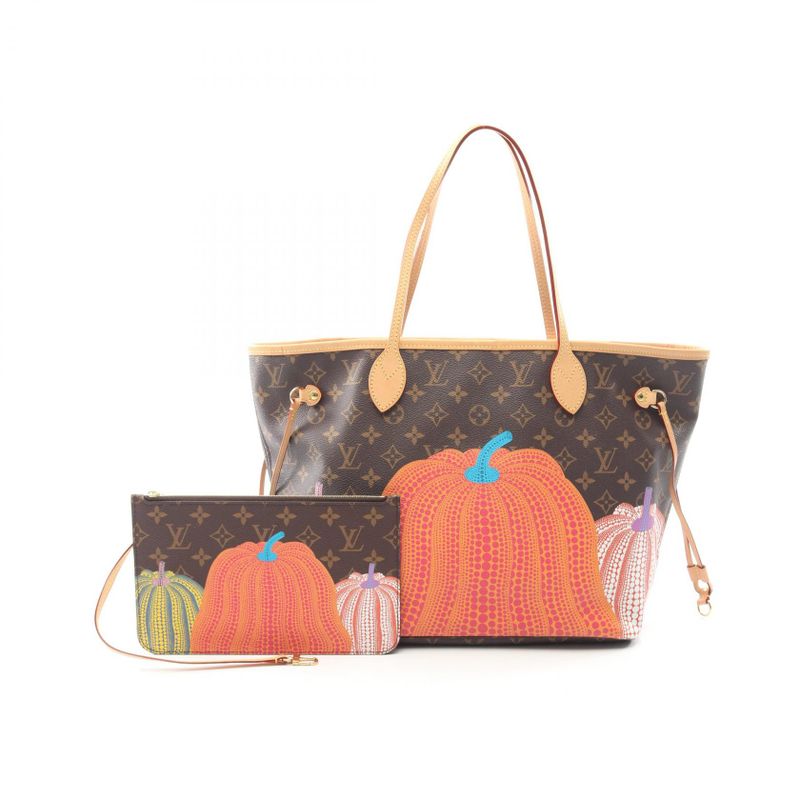 Louis Vuitton Tote Bag LV × YK Neverfull MM M46468 PVC Coated Canvas Leather