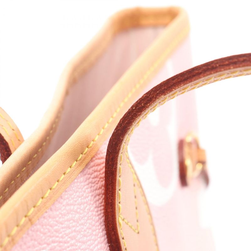 Louis Vuitton Tote Bag Neverfull MM By The Pool M45680 Rose Cles PVC Coated
