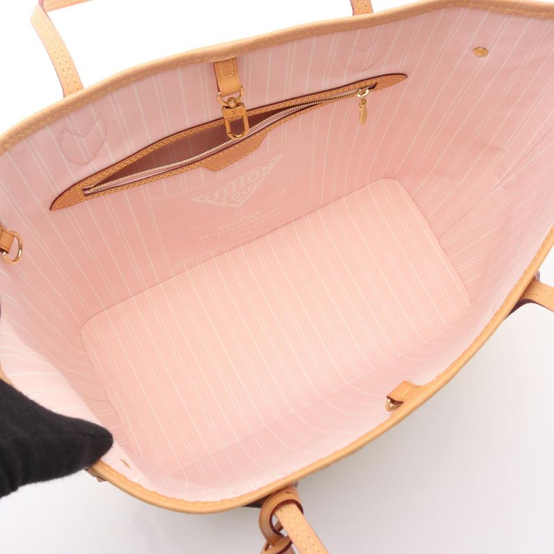Louis Vuitton Tote Bag Neverfull MM By The Pool M45680 Rose Cles PVC Coated